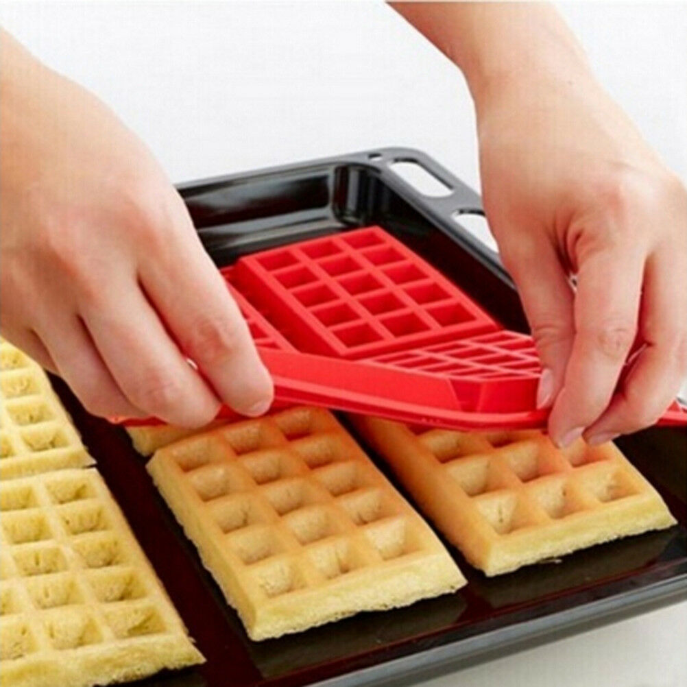 Square baking Tools Silicone Waffle Mold Muffin Maker Pan Cookie Cake TwJ.l8