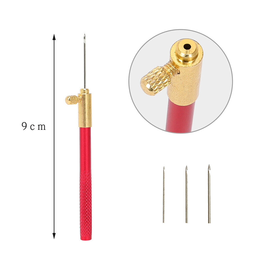 French Paris Embroidery Crochet Hook with 3 Needles For Beading Art Crafts