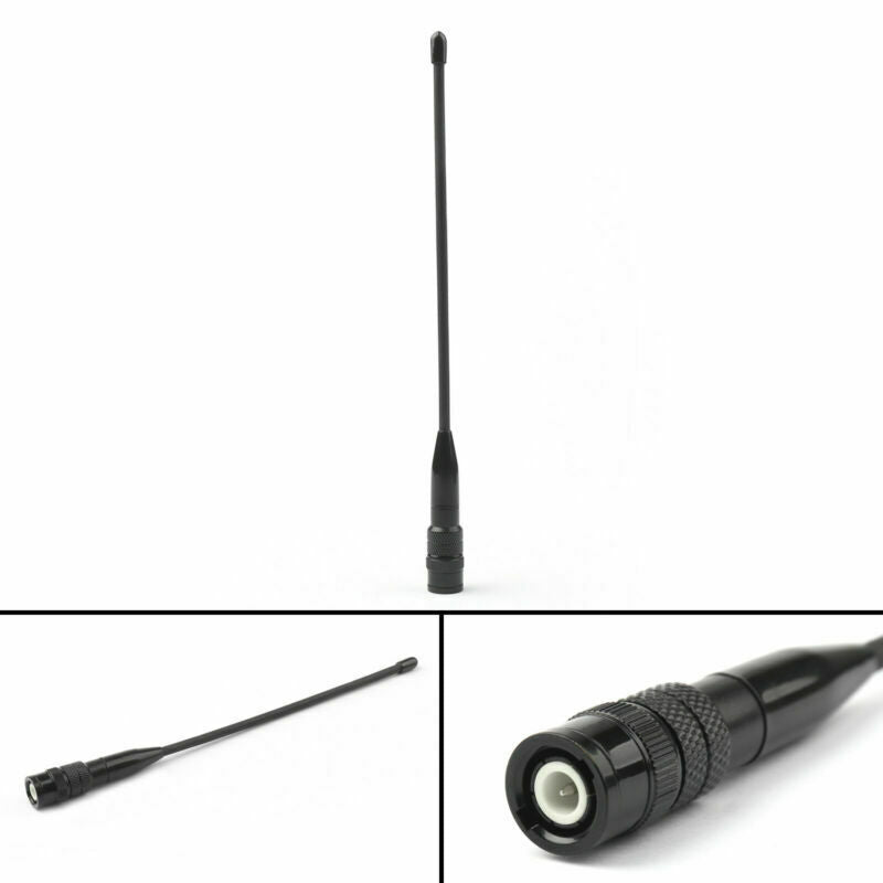 1x BNC Male Plug Walkie-talkie Antenna Two-way Radio For IC-V8 IC-V82 Black UA