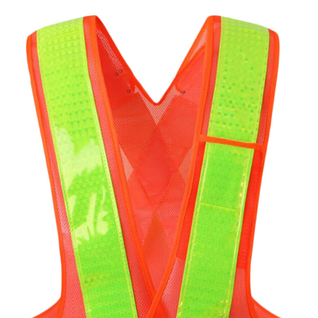 2pcs Security Safety Vest Adjustable Safety Shirt with Reflective Strips