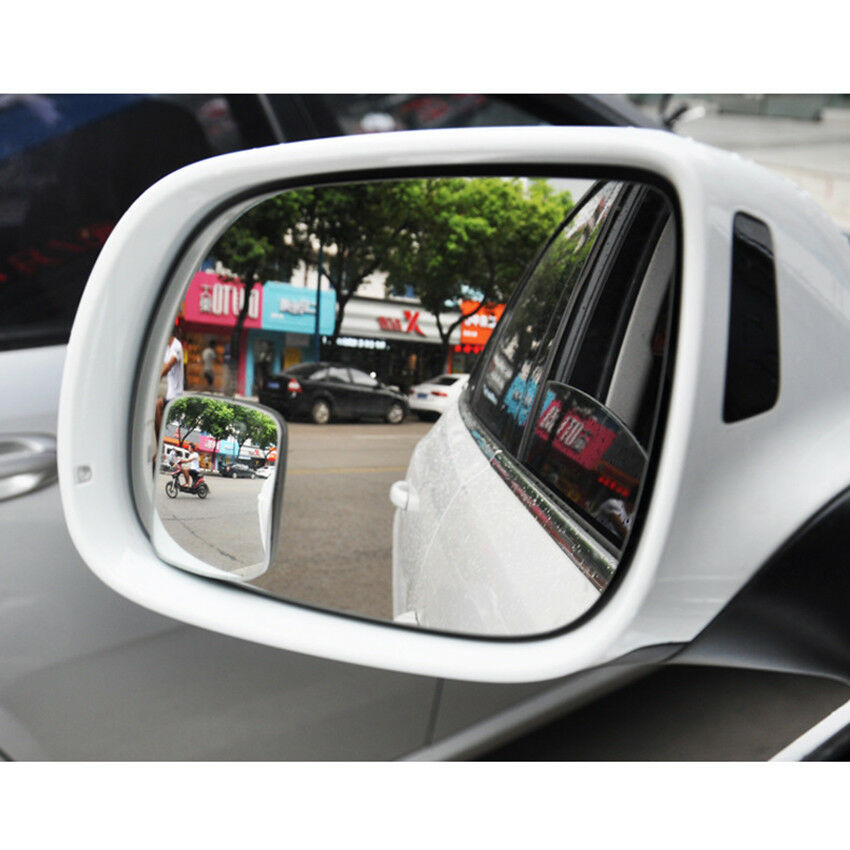 2PCS Wide Angle Rear View Blind Spot Mirror 360° Rectangle Frameless Convex