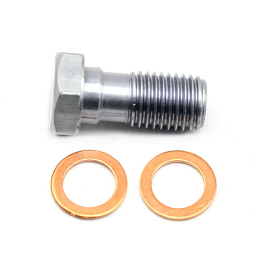New Brake Banjo Caliper Bolt M10 x 1.25 And Copper Banjo Washers Universal