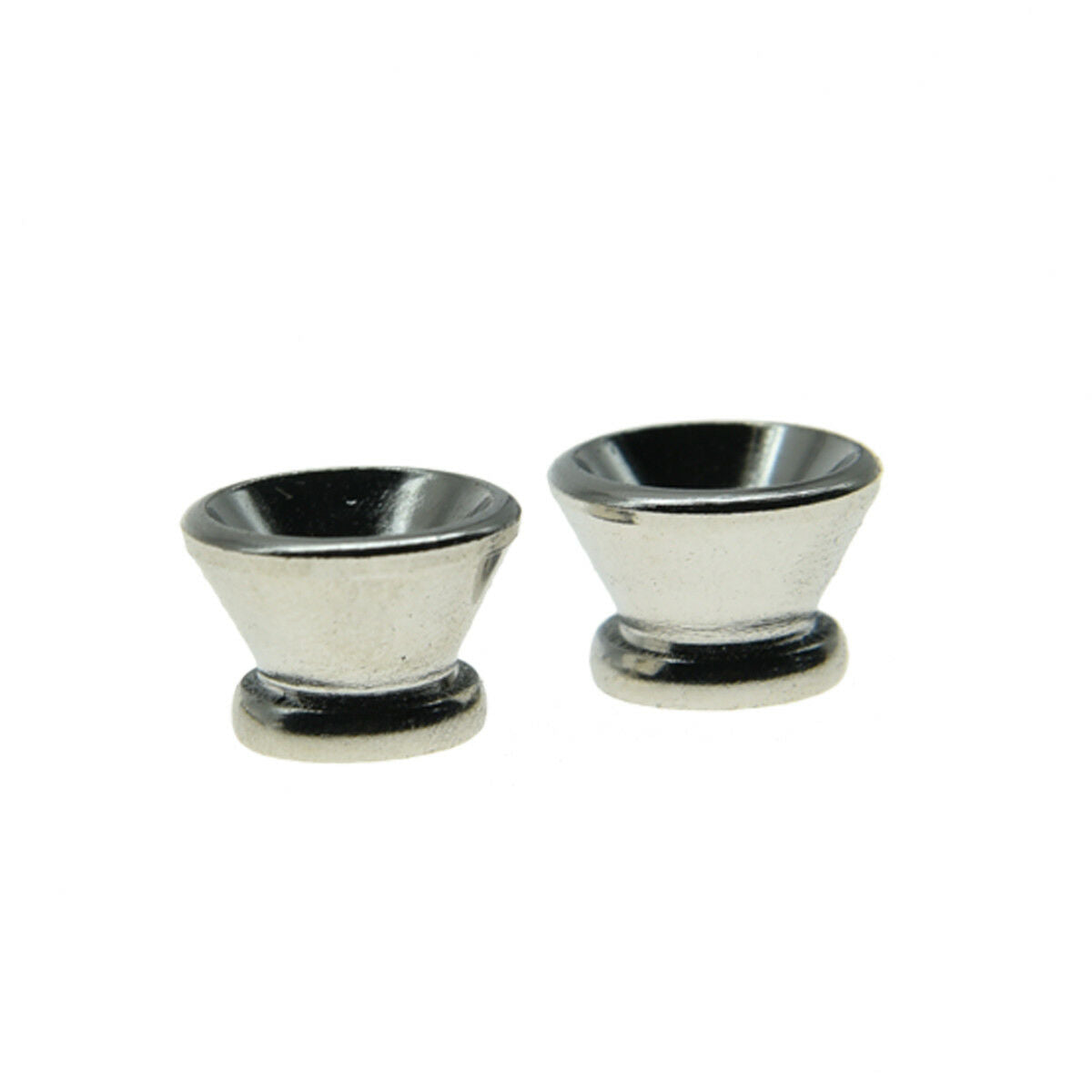 10pcs Chrome Guitar Strap Pins Strap Knobs Buttons Guitar End Pins with Screws