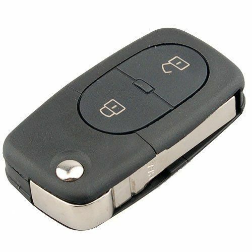 2 BUTTON FLIP REMOTE KEY CASE FOB REPAIR KIT CR2032 FITS AUDI A2V A3 A4 A6 A8