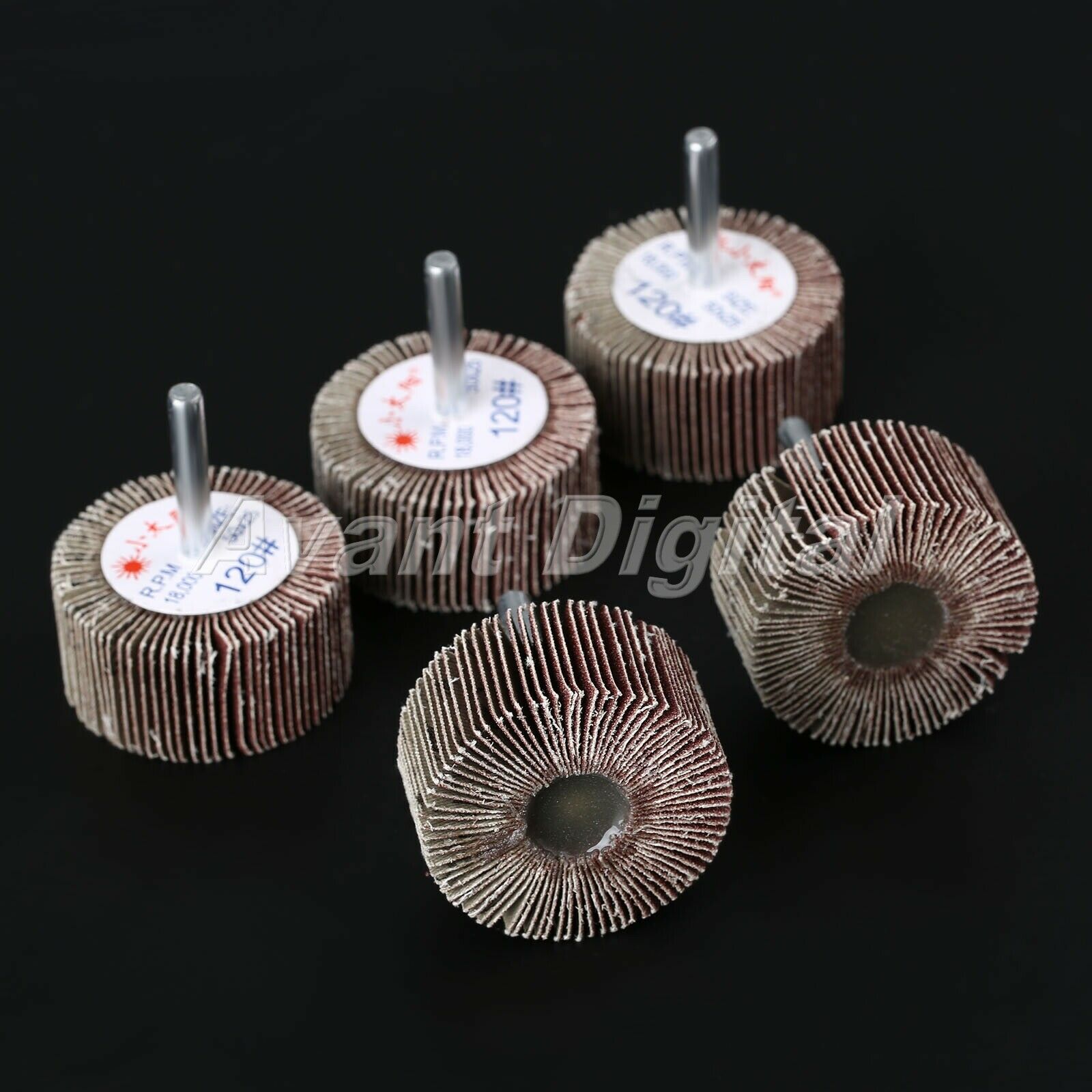 120 Grit Woodworking Grinder Flap Sanding Wheel Disc & Mandrel Polishing Tool 5x