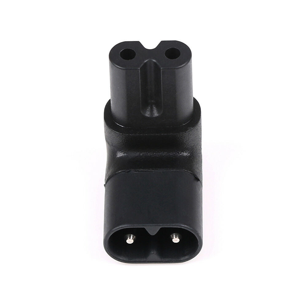 Updown angled IEC 320-C8 male plug to C7 female power socket adapter converterDD