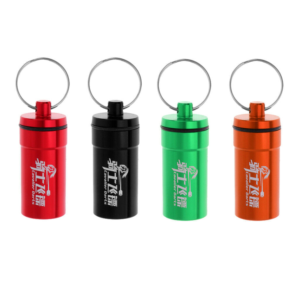 4 Pieces Aluminum Alloy Dart Supplies Case Floating Keyring Holder with Ring