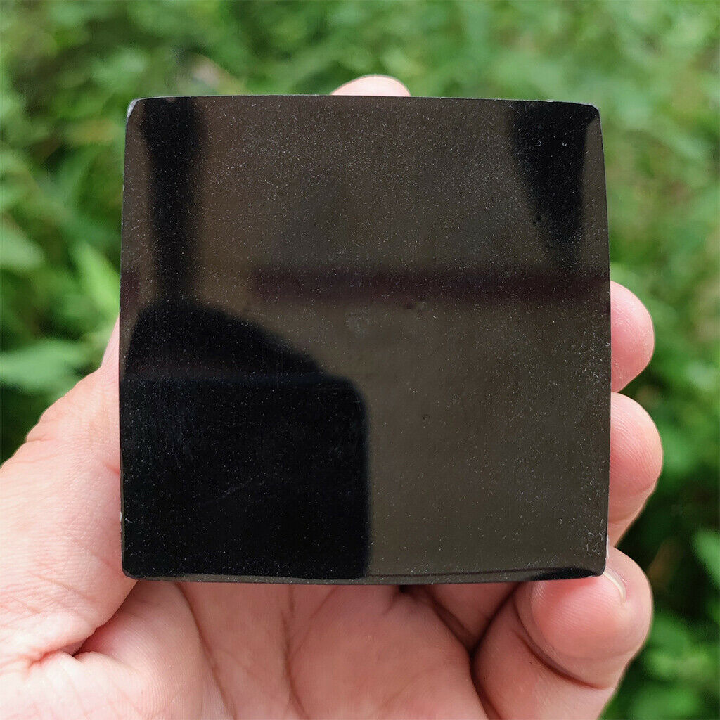 Natural Handmade Obsidian Pyramid Crystal Office Furnishing Article Ornament