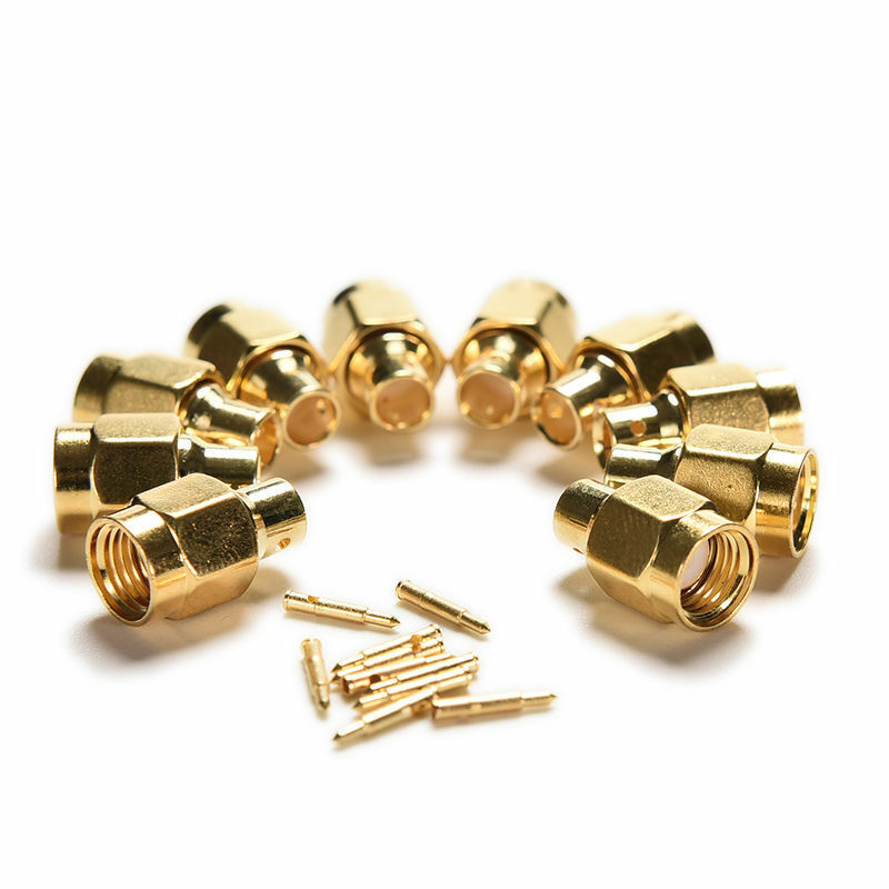 10pcs SMA Male Plug Solder For Semi-Rigid RG402 0.141" Cable RF Connector S6 DD