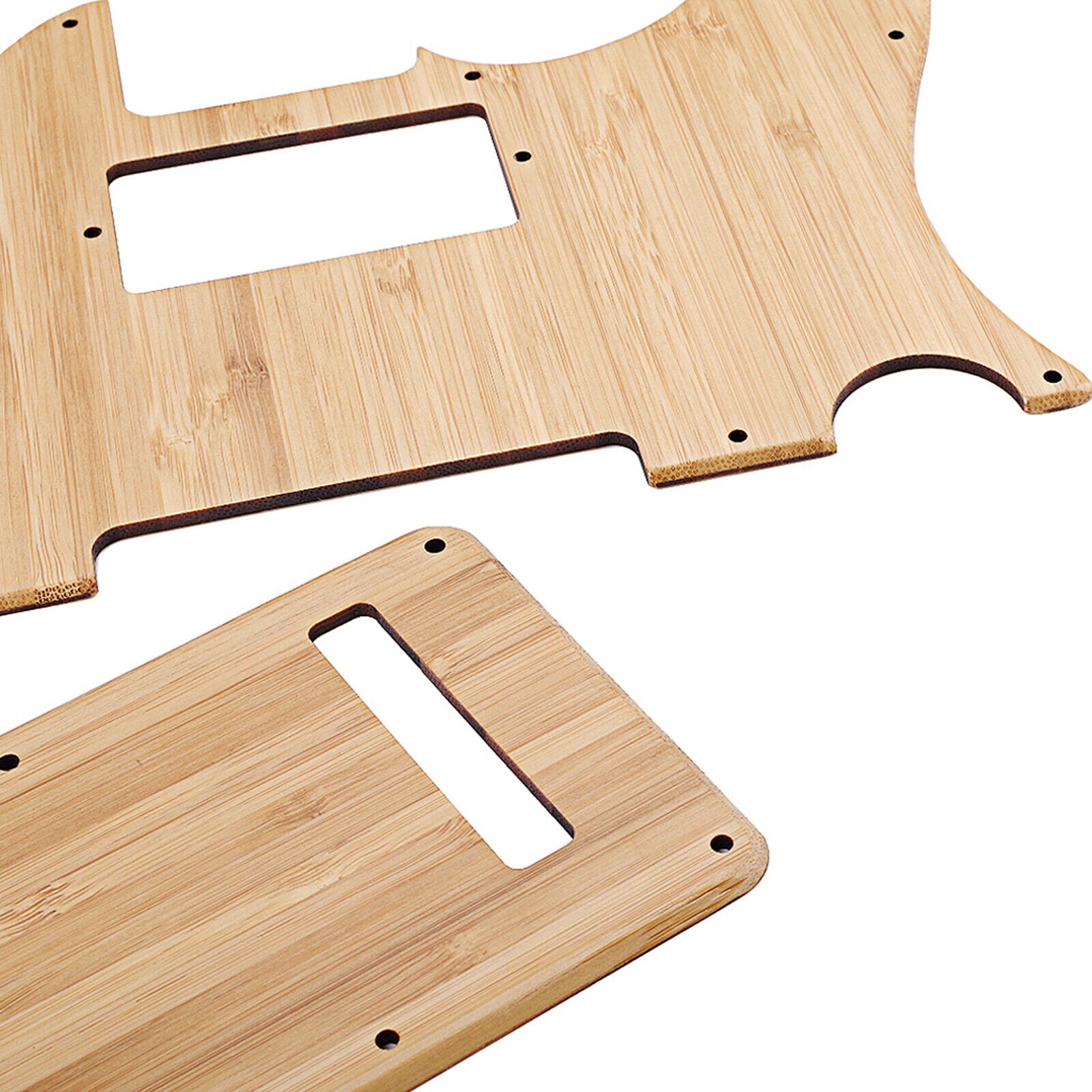 1ply Bamboo Pickguard Scratch Plate Back Plate Set for Electric Guitar