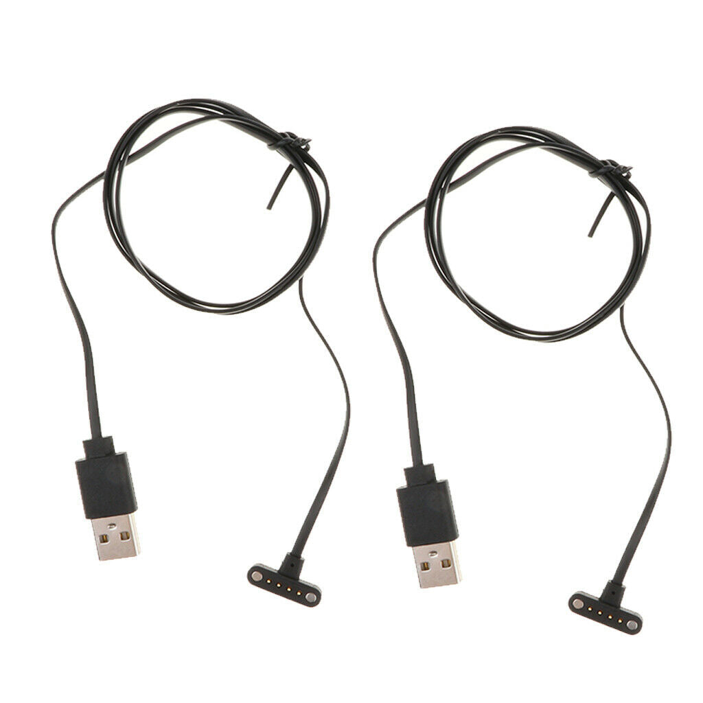 2x Smart Watch Charger Cable for Smart Watch 4 Pins Magnetic Suction Charger