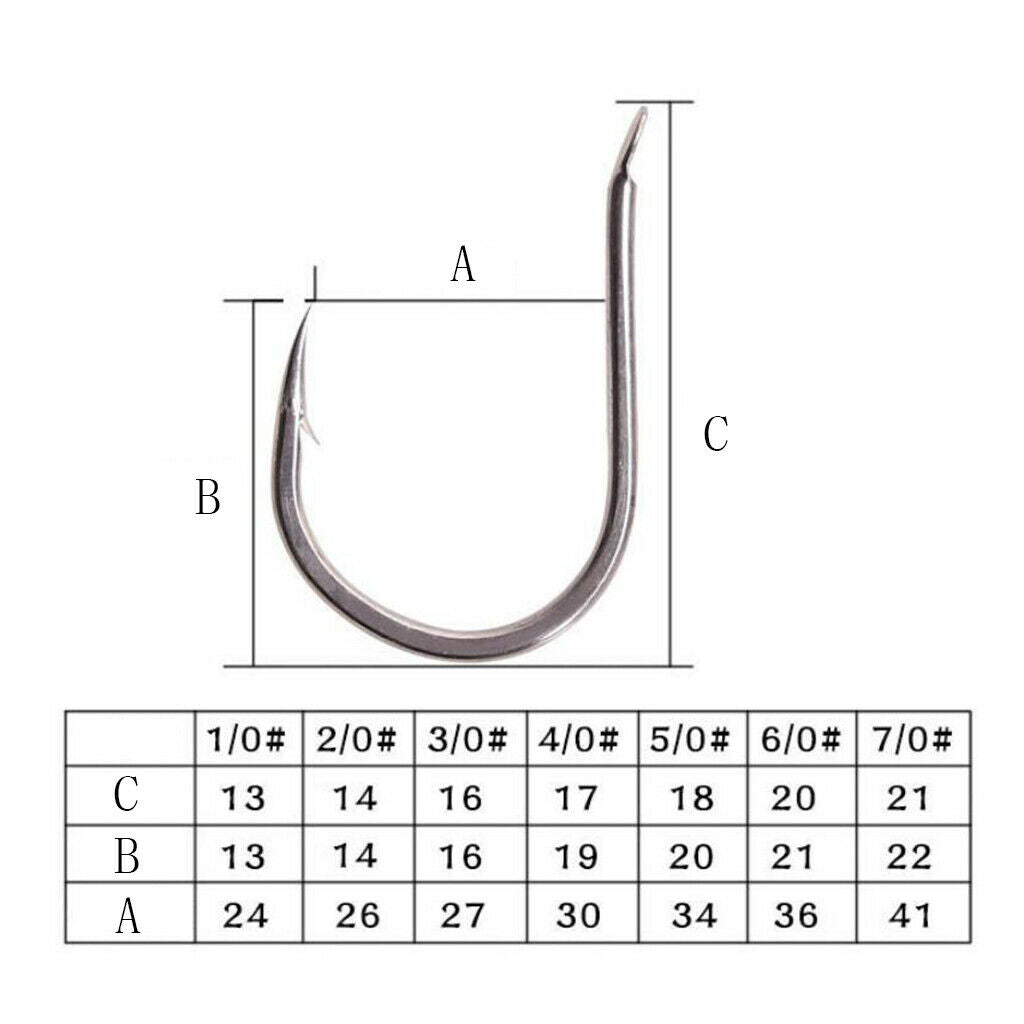 2X Jig Hooks Fishing Hooks Barbed Hooks Assist Hooks in Solid Ring 6