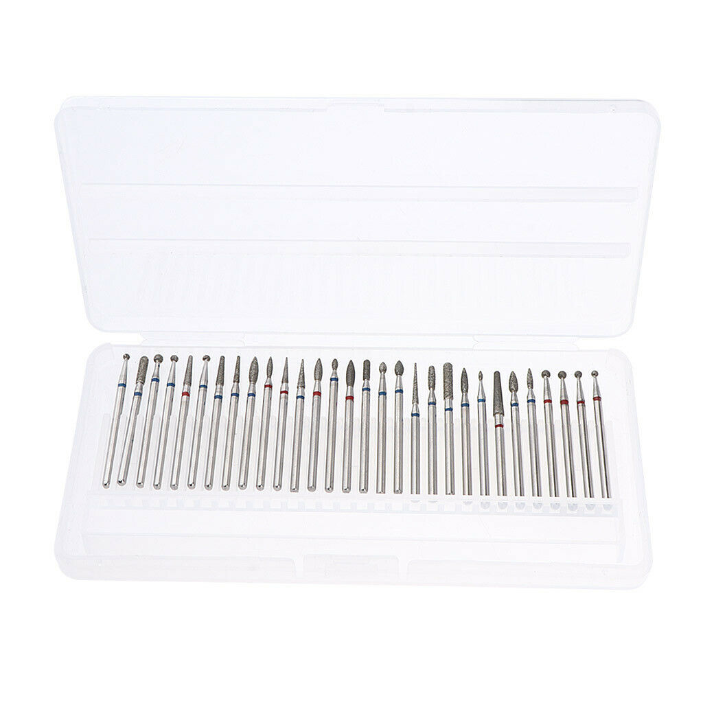 Electric Nail Drill Bit Rotary Burrs Grinding Head Nail Files Bits Kit 30pcs