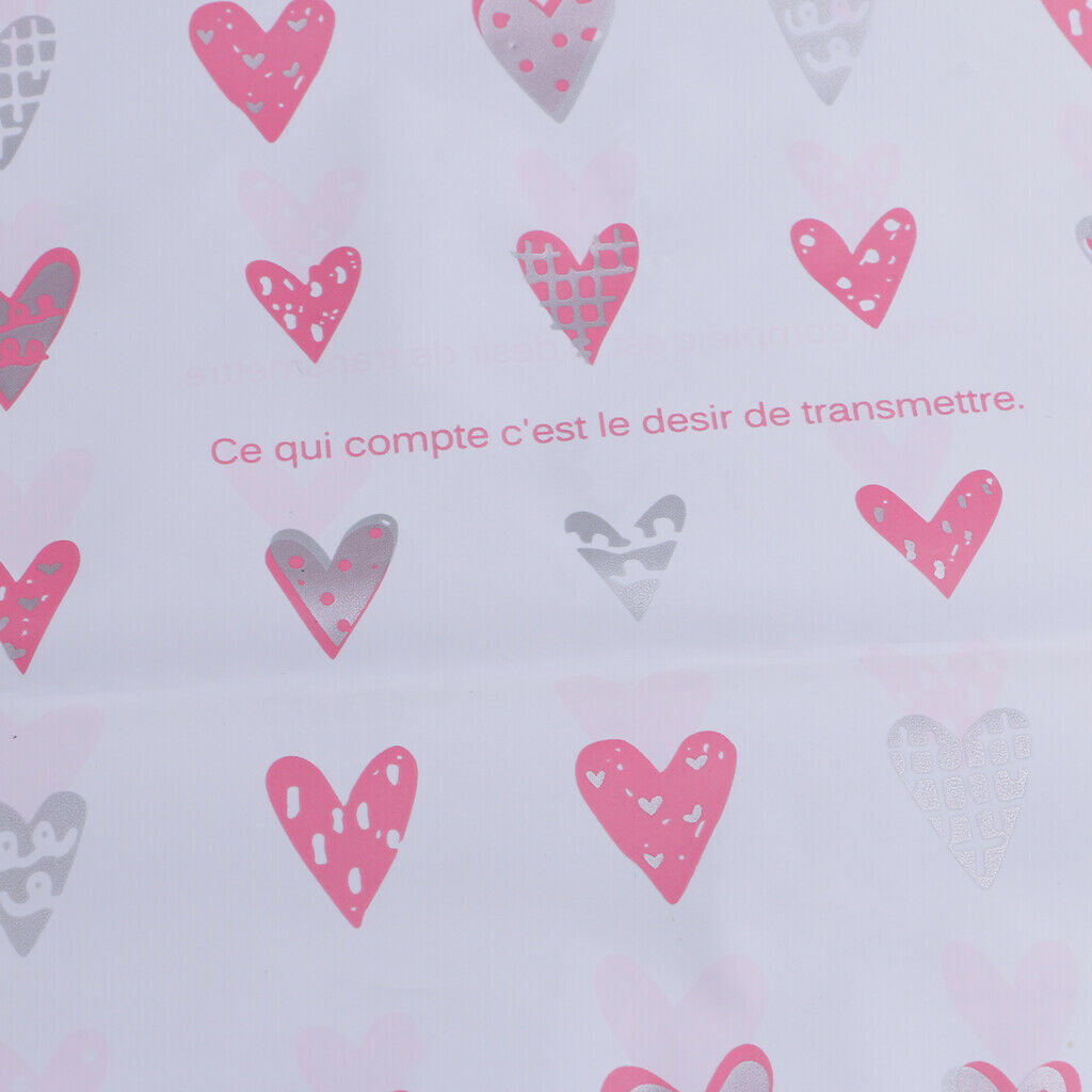 10 Pcs Pink Heart Favor Bags Drawstring Pouch Jewelry Wedding Party Bags