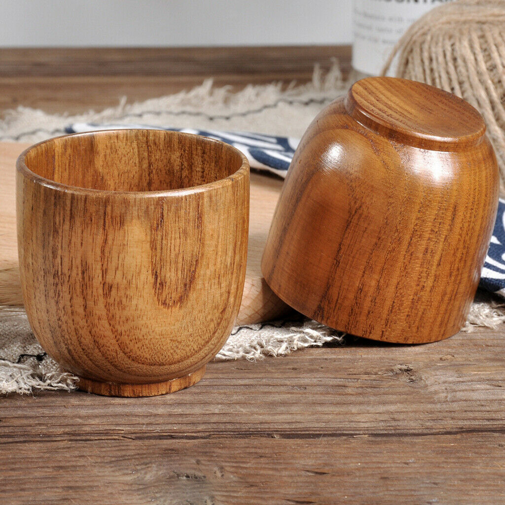 105ml Handmade Small Wooden Tea Cup Primitive for Juice Milk Japanese Style