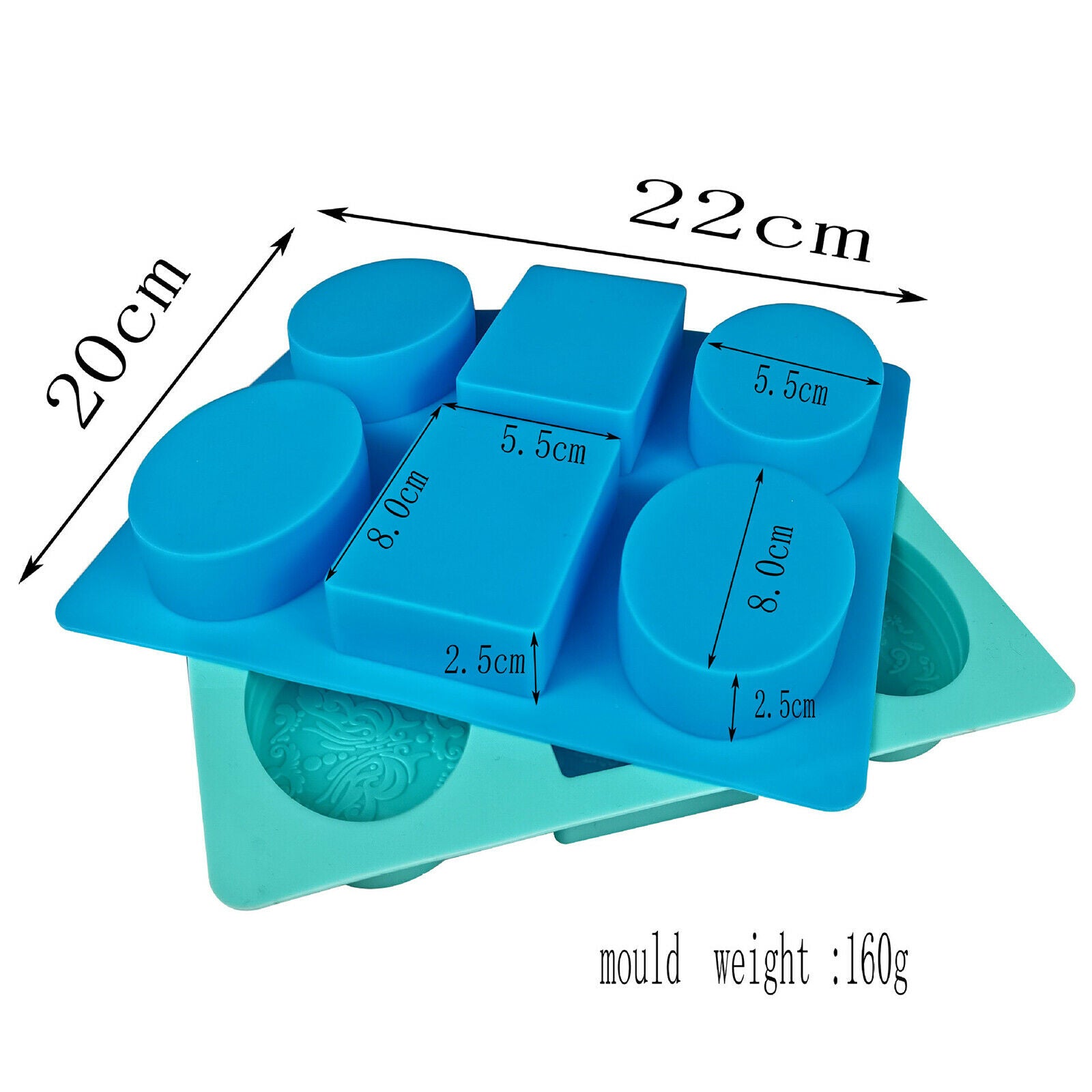 Silicone Soap Mold for Soap Making Craft Cake Baking Muffin Brownie BPA Free