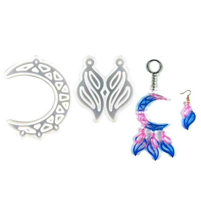 Earrings Eardrop Dangler Silicone Mould DIY Crafts Jewelry Pendant Casting Tools