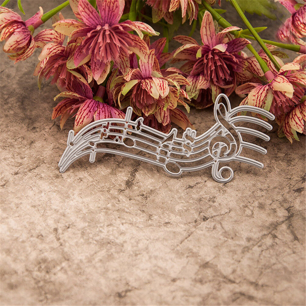 Metal Music Notes Cutting Dies Template Scrapbook Embossing Paper Card Alb.l8