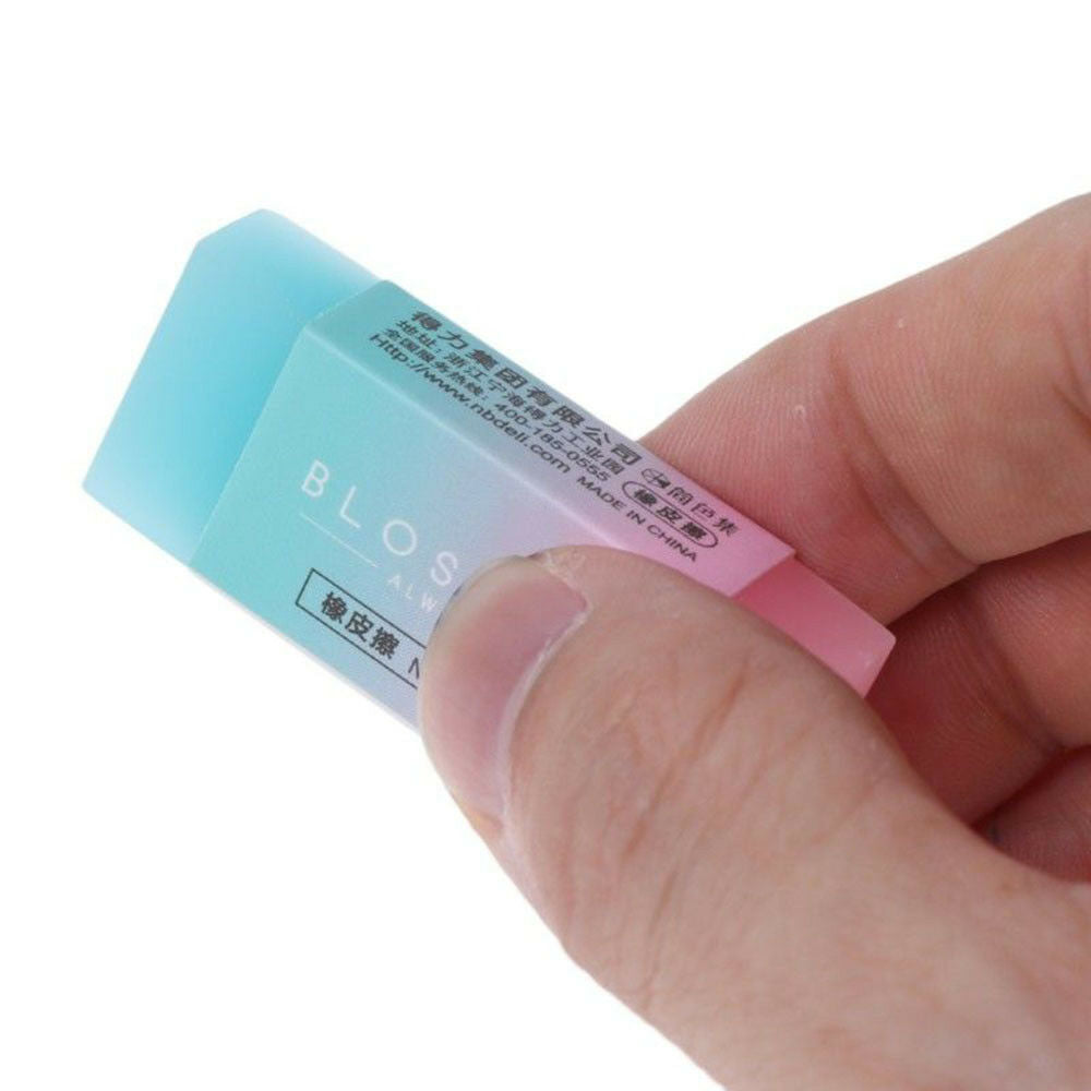 Cute Soft Durable Flexible Cube Colored Pencil Rubber Erasers For School Kids