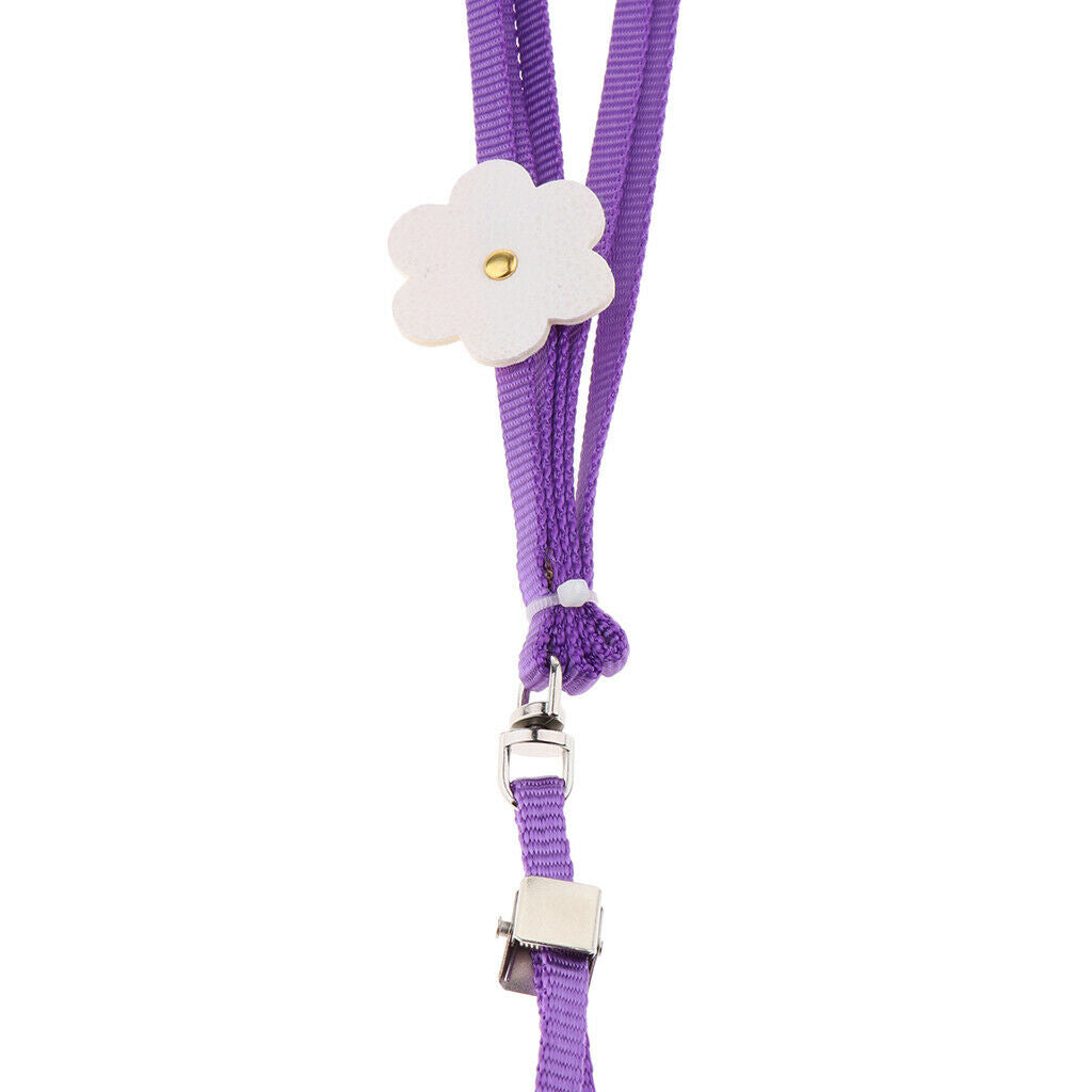 Outdoor Parrot Rope Pet Leash Adjustable Bird Harness S Purple