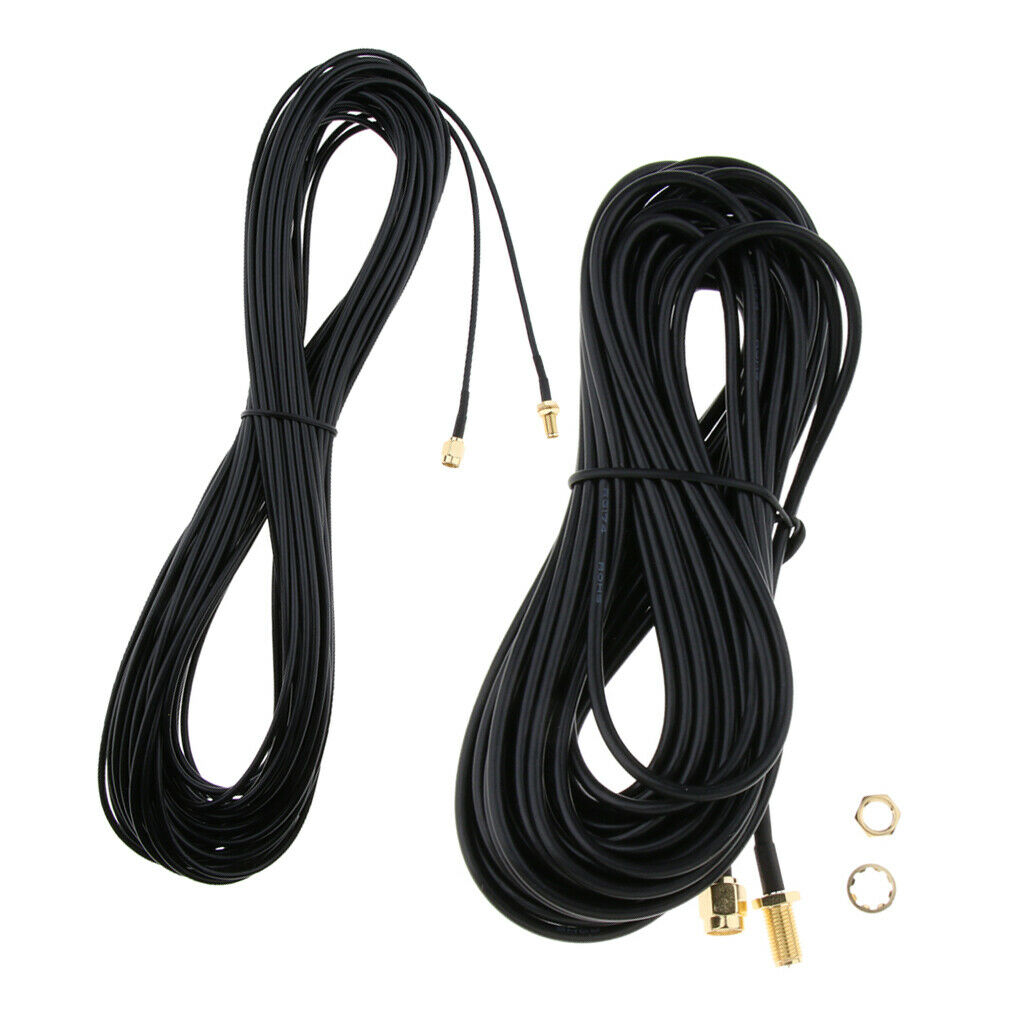 10m / 20m RP-SMA Male To Extension Cord Antenna Adapter Female Low Loss