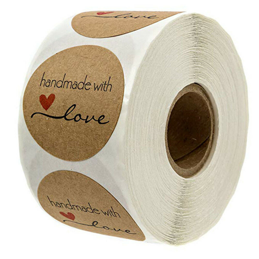 500 thank you stickers scrapbooking hand made handmade lable wedding stic.l8