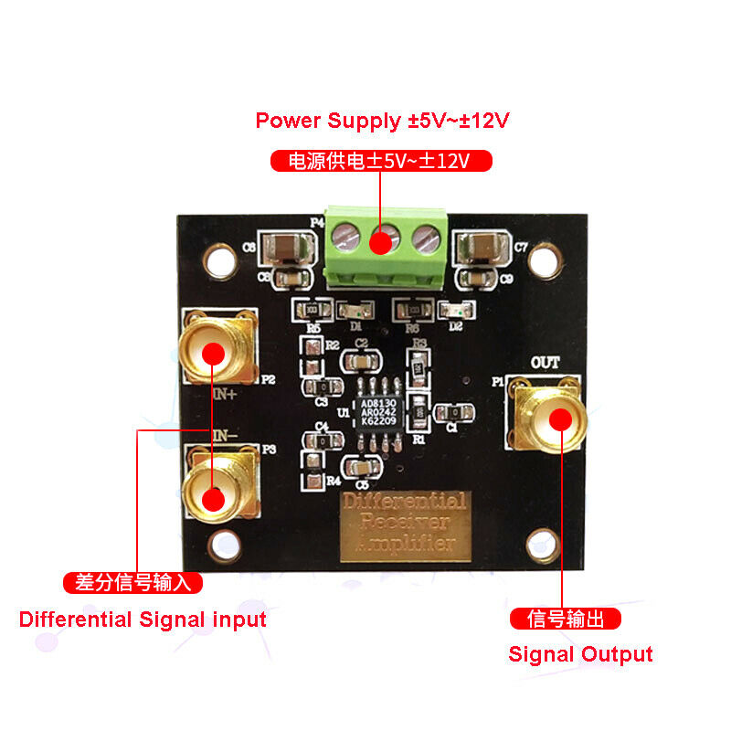 AD8130 Differential Receiving Amplifier Module Low Noise And Low Distortion