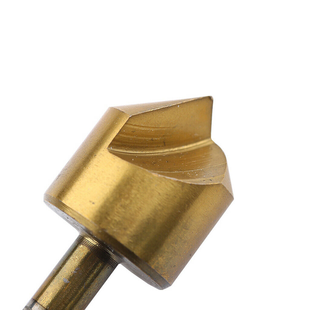3Pieces Titanium Countersink Steel Chamfer Metric Drill Bit for Wood