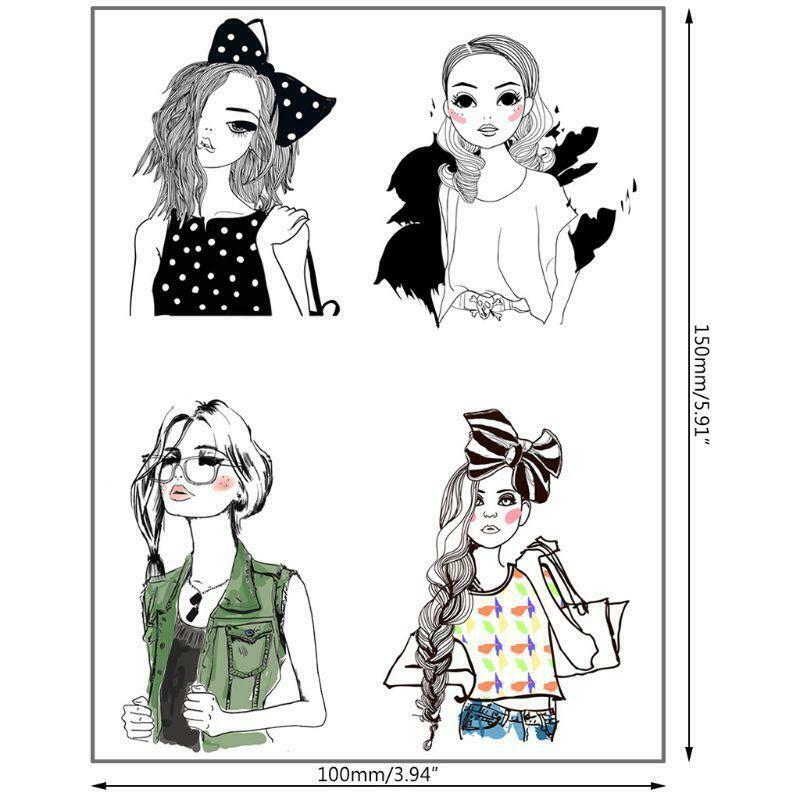 Fashion Girl DIY Silicone Clear Stamp Cling Seal Scrapbook Embossing Album Decor