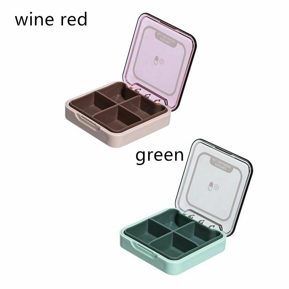 2 PCS 2 PCS Outdoor One Week Travel Plastic Dispensed Storage Pill Box