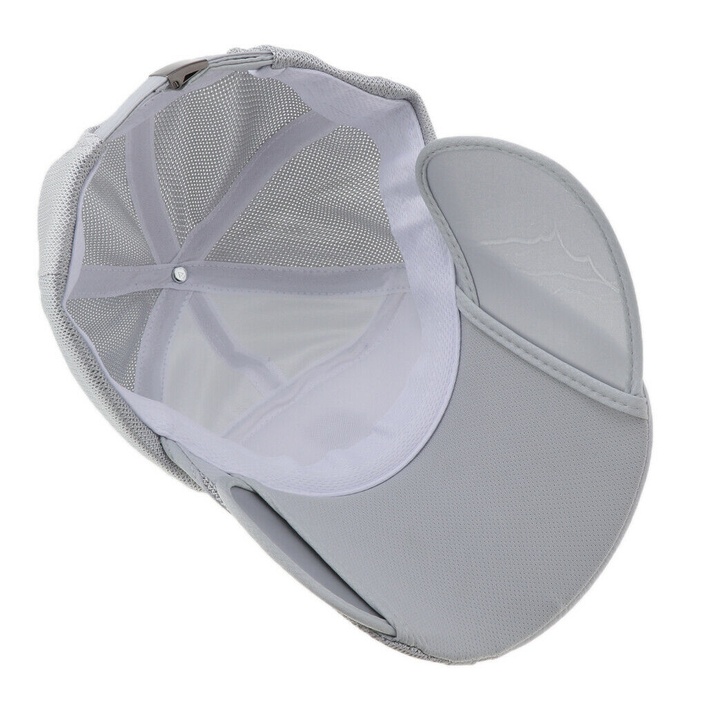 Outdoor Sports Hats Cycling Running Fishing Caps Anti-Sun Gray