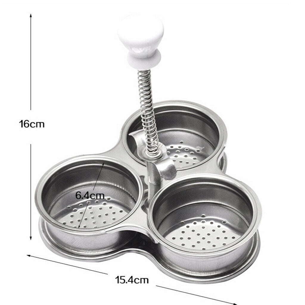 Kitchen Cookware Stainless Steel Egg Poaching Tray Poach Cup  Mould