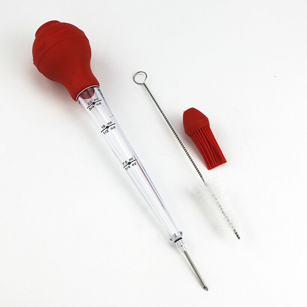 4-in-1 Turkey Baster Cooking Meat Poultry Marinade Injector Food Flavor