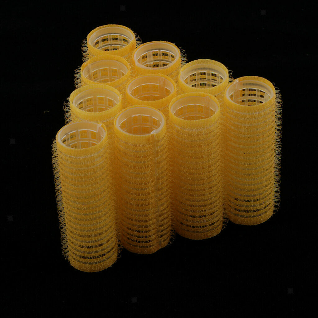 20 Pieces 20mm Yellow + 40mm Blue Self Grip Hair Rollers Set for Women Men