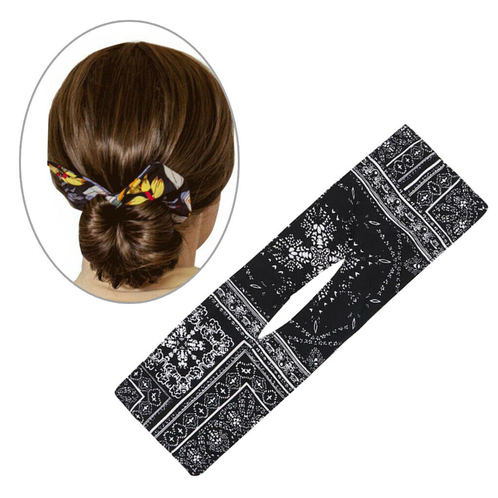 Women Summer Deft Bun Fashion Hair Bands Wire Headband Maker DIY Black + Red