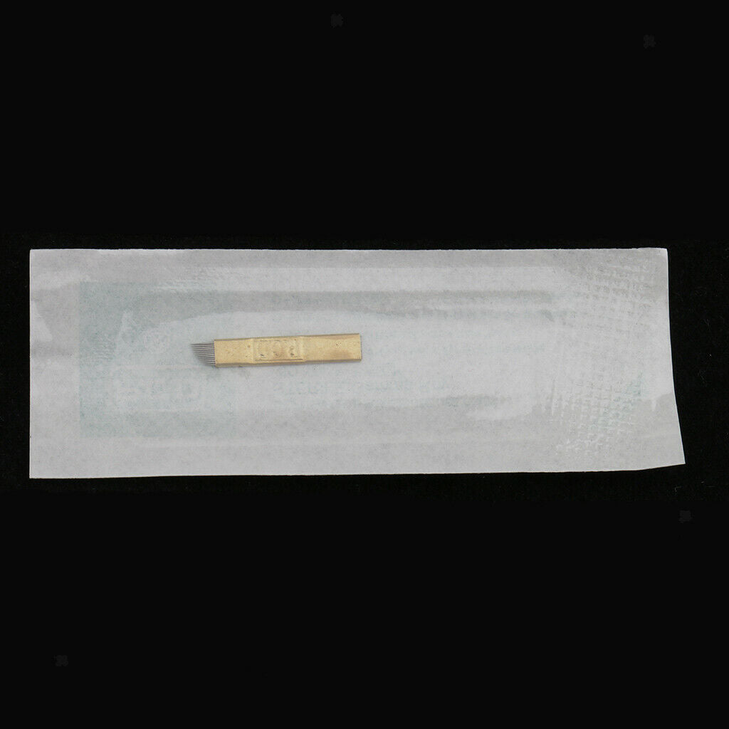 50Piece PCD 12Pin Permanent Makeup Eyebrow Tattoo Blade Microblading Needles