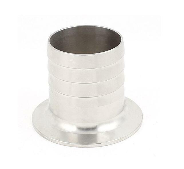 1PCS 304 Stainless Steel Flange Barb Adapter KF40 Flange Size Barb Fit Hose 40mm