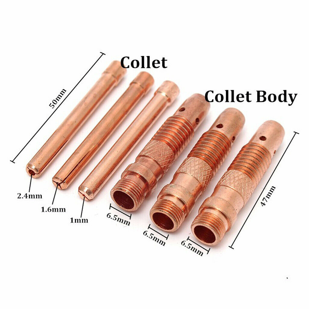 17/Set TIG Welding Torch 17/18/26 Kit Gas Lens-Tungsten 1/16-3/32-1/8
