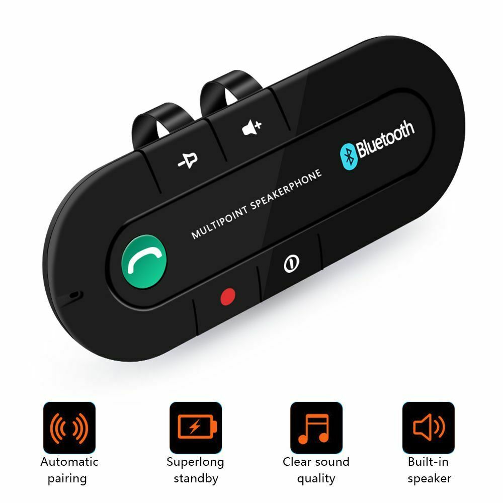 Receiver Hands-free Phone Music Player Car Speaker Bluetooth Hands-free