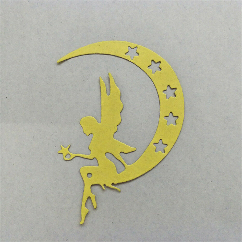 1pc moon Fairy Girl Scrapbook DIY album Card Metal Die Cut Stencil craft.l8