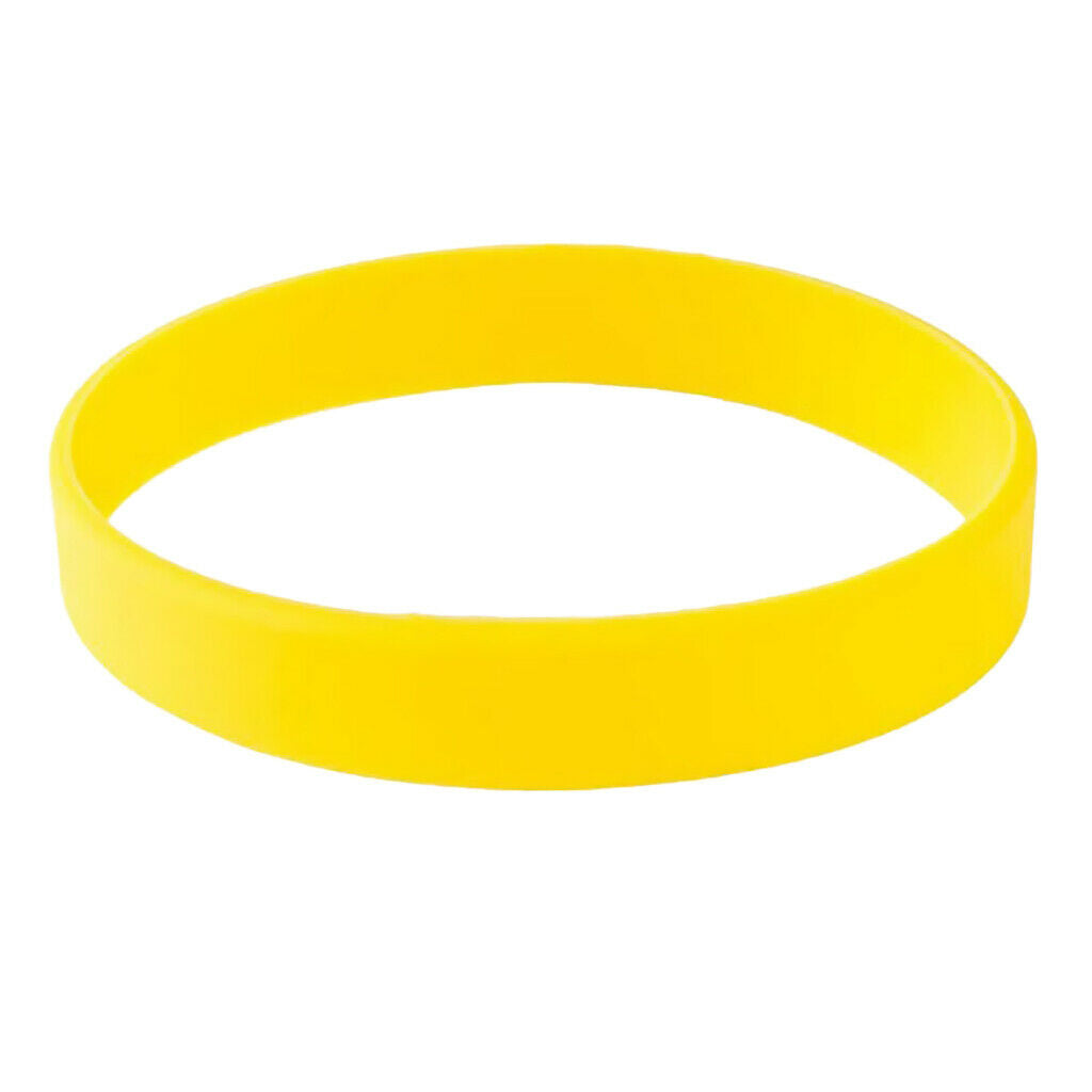 60x Silicone Wristbands Blank Sports Bracelet Elastic Bangle 4 Colors Gift