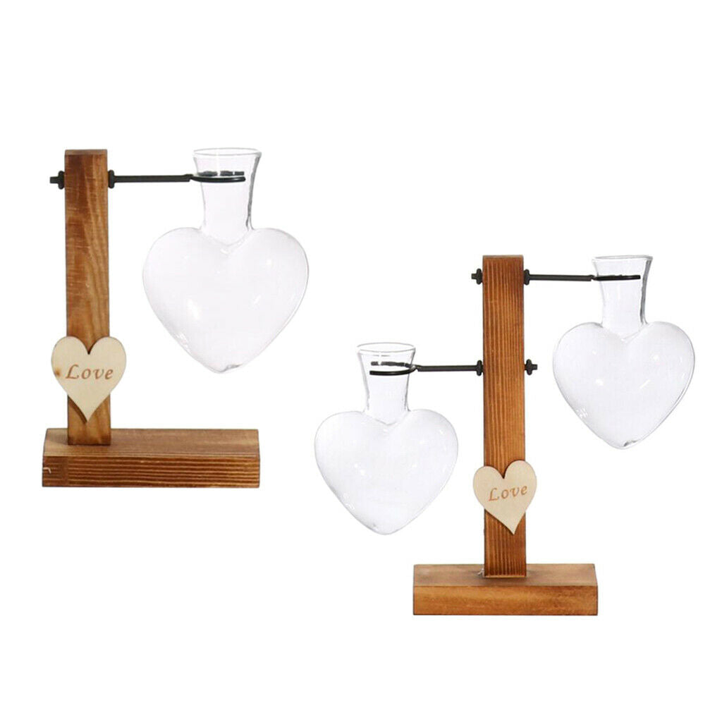2pcs Test Tube Vase with Stand Bud Vase for Living Room Hydroponic Planter