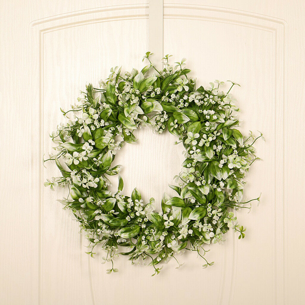 43cm Large Simulated Greenery Wreath Garland Summer Front Door Window Decor