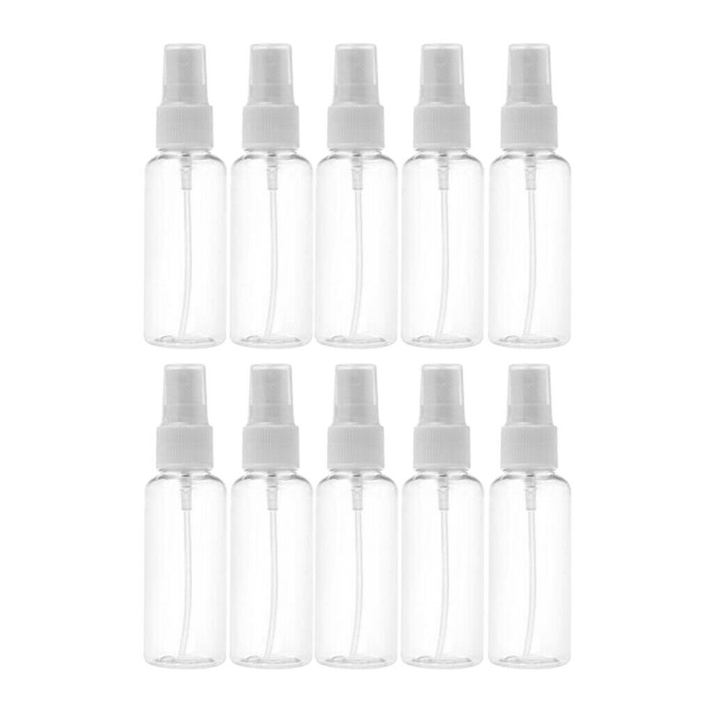 10X 50ml Plastic Clear Spray Bottle Cleaning Water Garden cleaning Empty