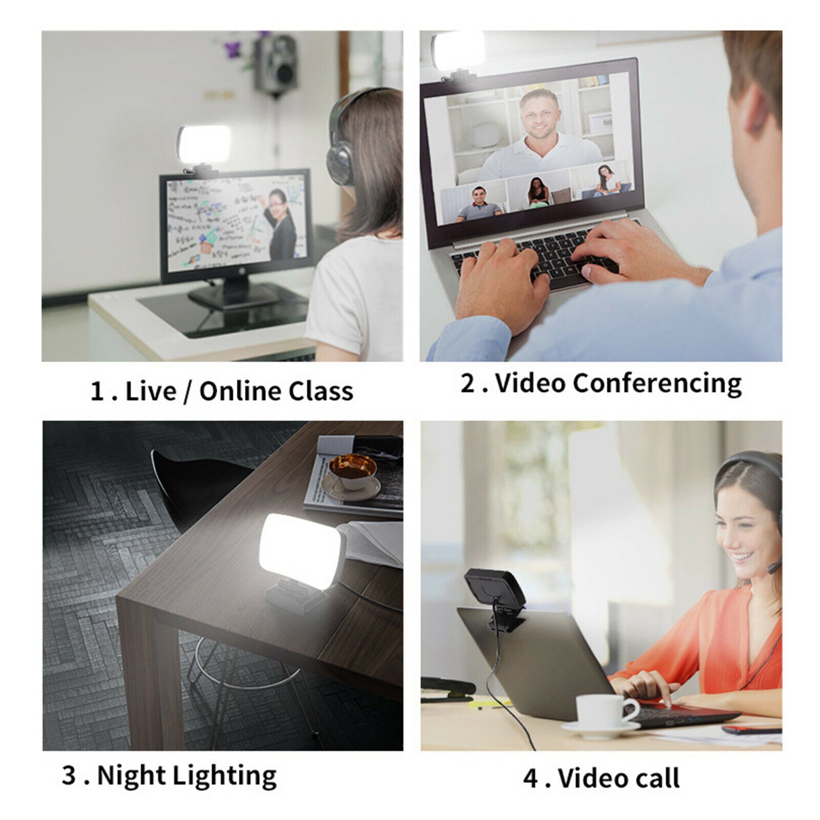 Mini LED Video Light Rechargable Pocket Photo Light for Video Recording