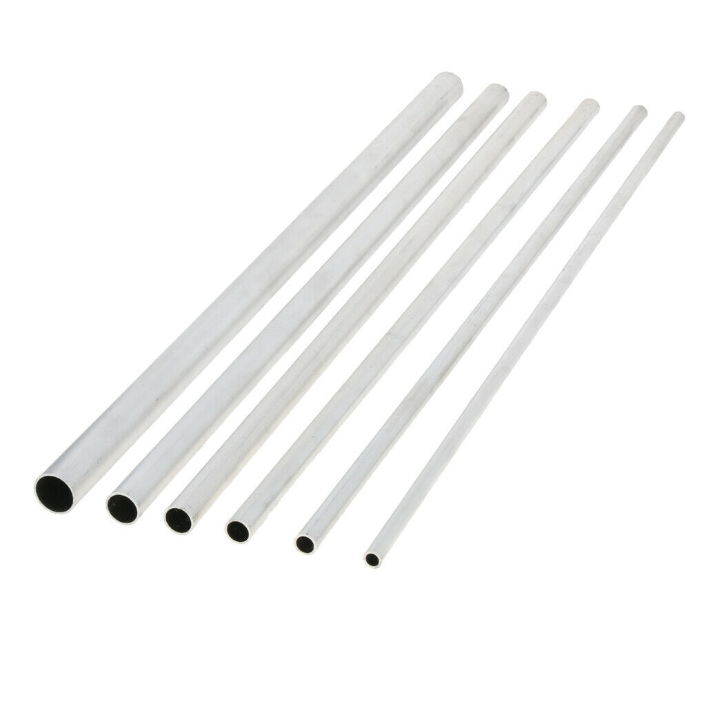 3X 50cm x 6063 Aluminium Alloy Round Tube Pipe Pole Hollow Shaft OD.  8mm