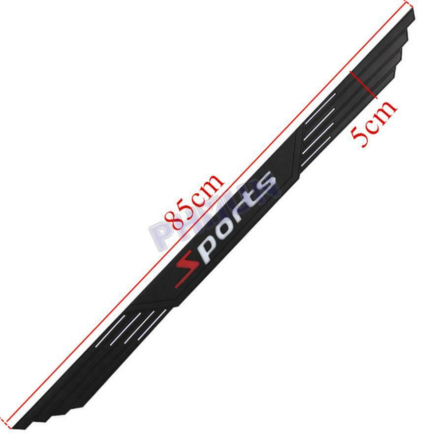 Black Rubber Car Rear Guard Bumper Scratch Protector Non-slip Pad Sport Look 1x