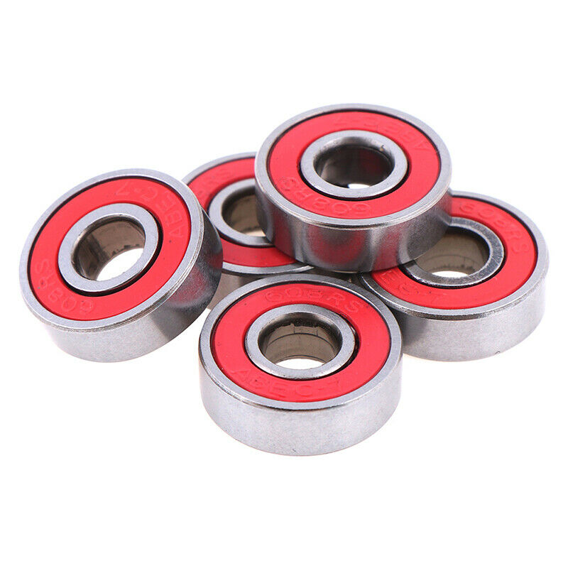 5Pcs Red ABEC-7 608RS Skateboard Roller Sealed Ball Bearings 8x22x7mm PTAUJ Tt