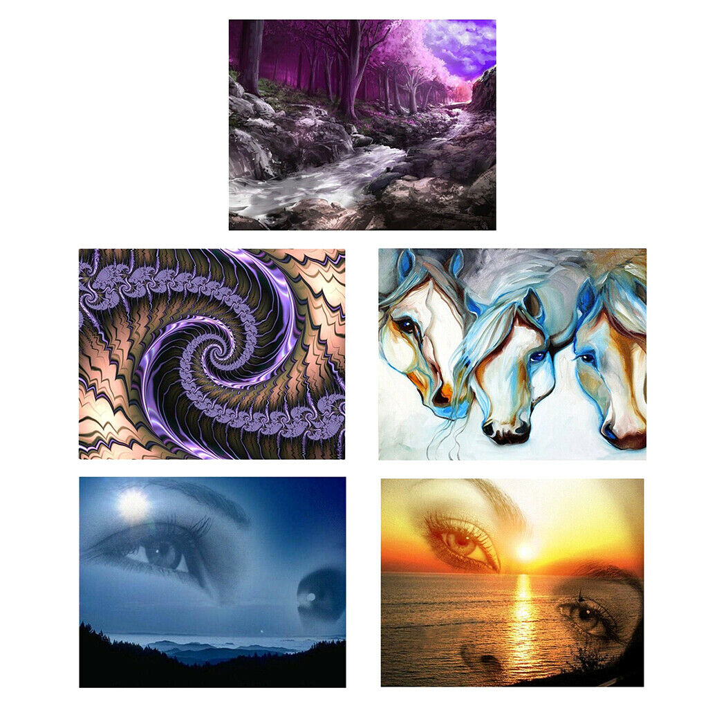 5D DIY Diamond Painting Full Drill Rhinestone Embroidery Kit Eye Landscape 1