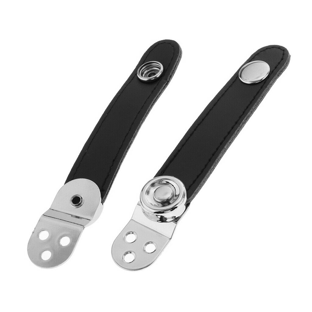 Black Accordion Bellows Straps with Metal Extension Film for Accordion 8.6cm